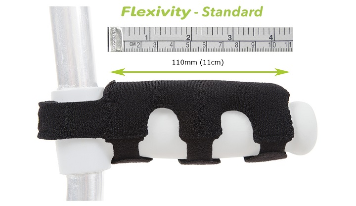 Flexivity Crutch Handle Cover sizing guide - Standard